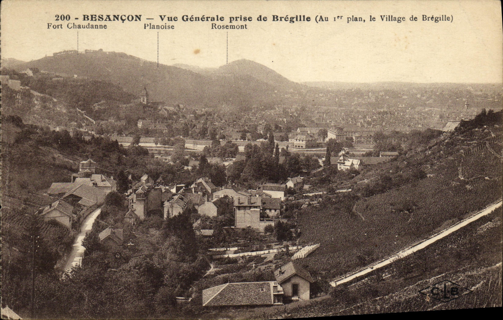 CPA Besancon Vue Generale prise de Bregille