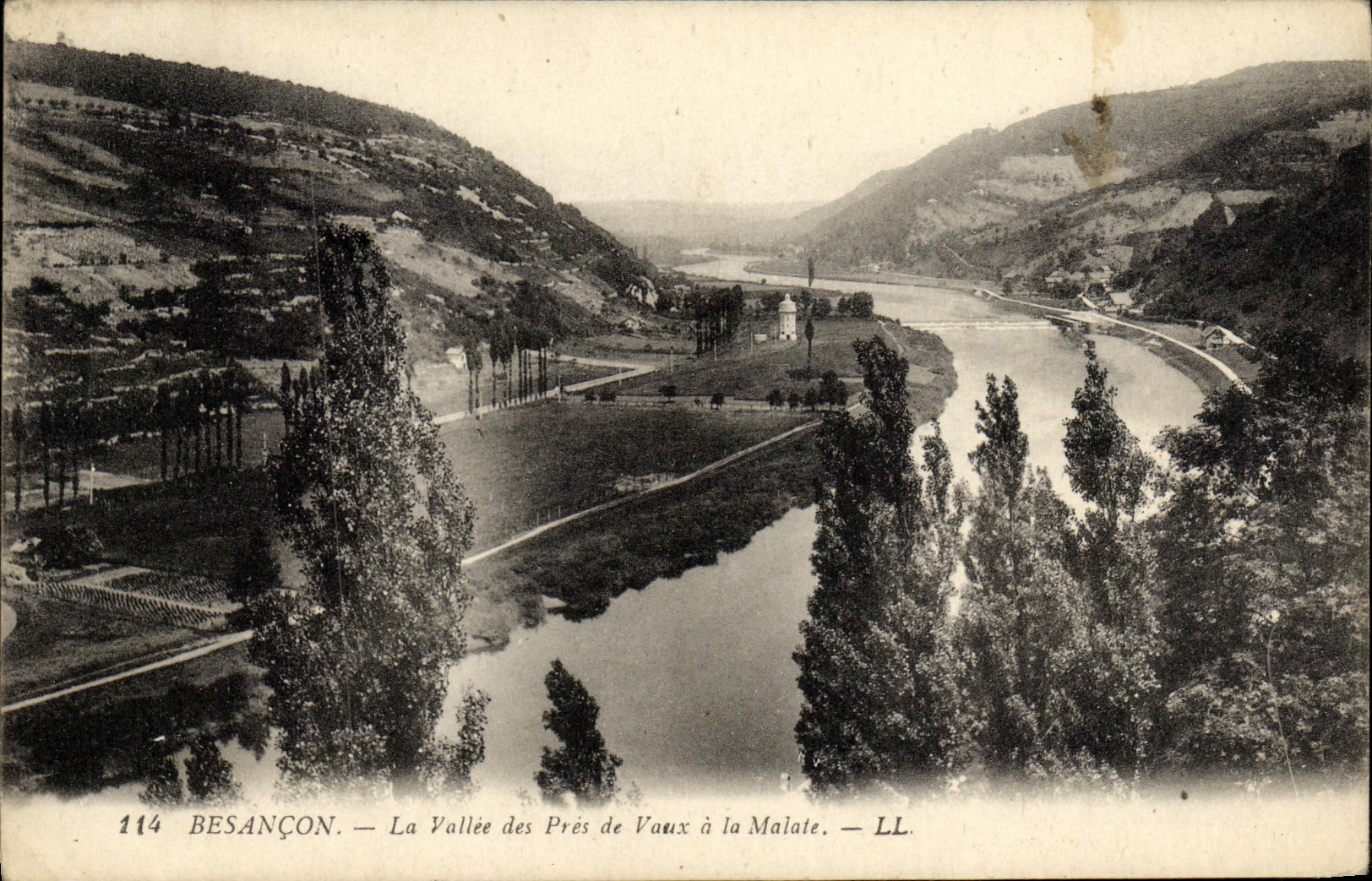 CPA Besancon la Vallee des Pres de Vaux a la Malate