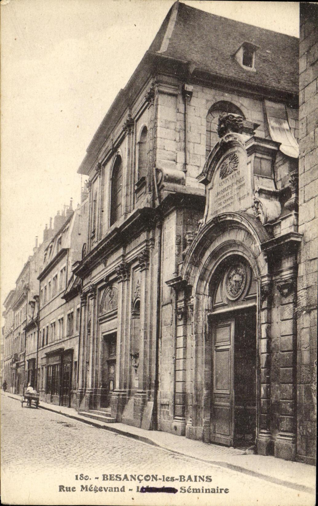 CPA Besancon Les Bains Rue Megevand Seminaire