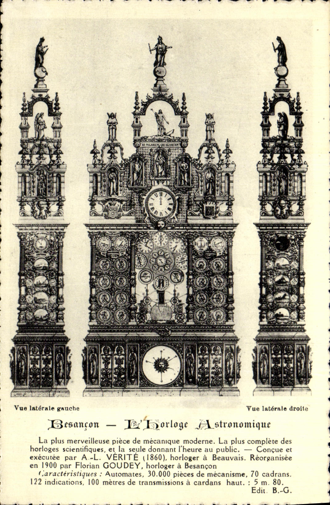 CPA Besancon L Horloge Astronomique