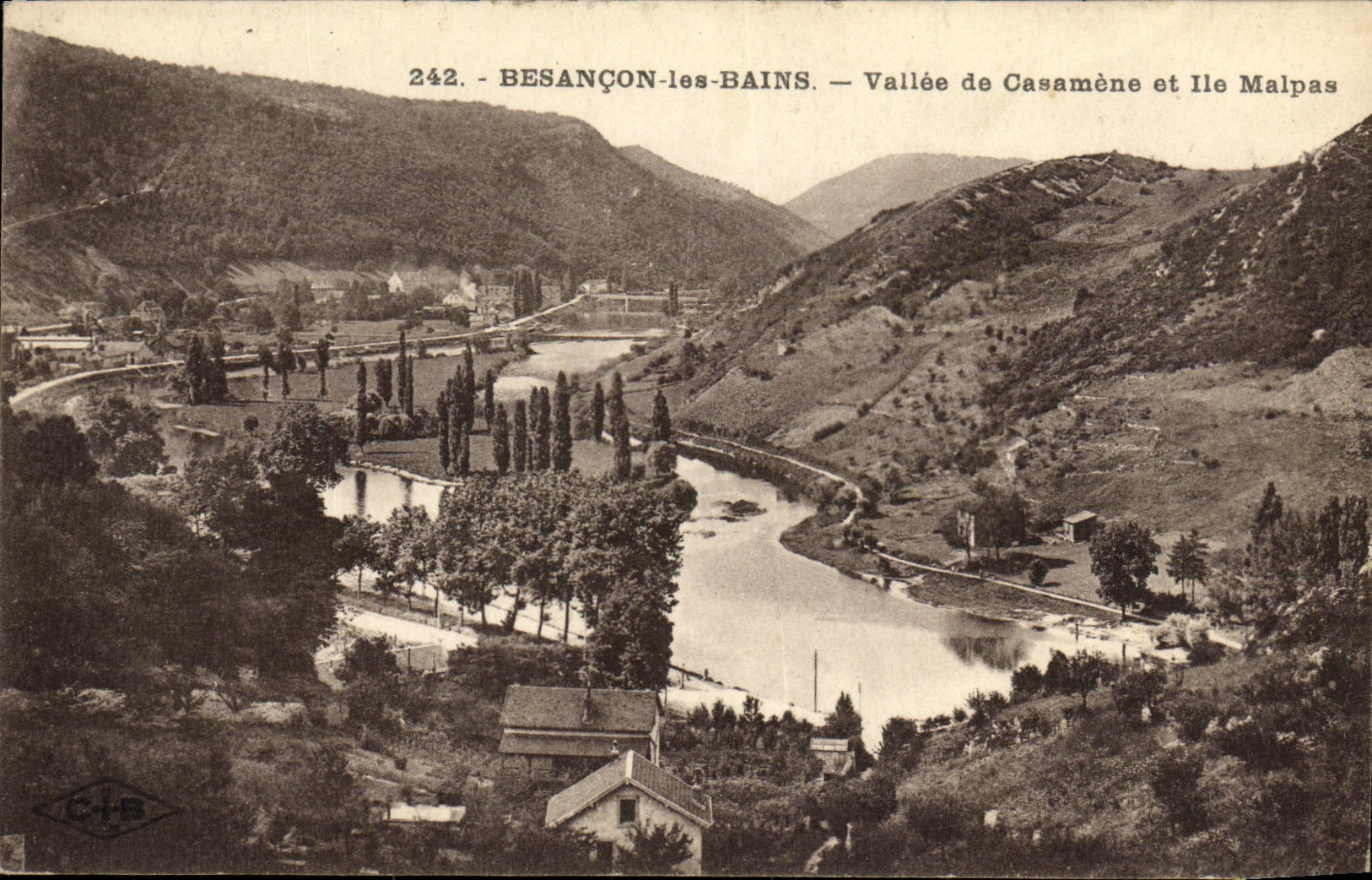 CPA Besancon les Bains Valle de Casamene et lle Malpas