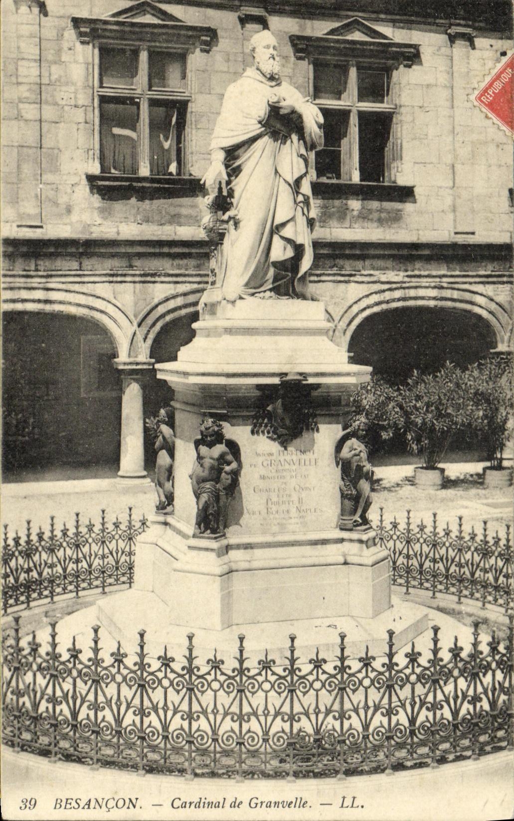 VINTAGE POSTCARD Cardinal Besancon of Granvelle