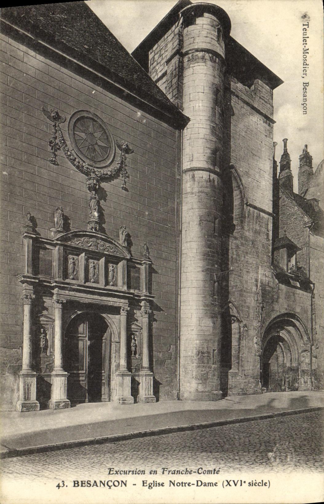 CPA Besancon Eglise Notre Dame