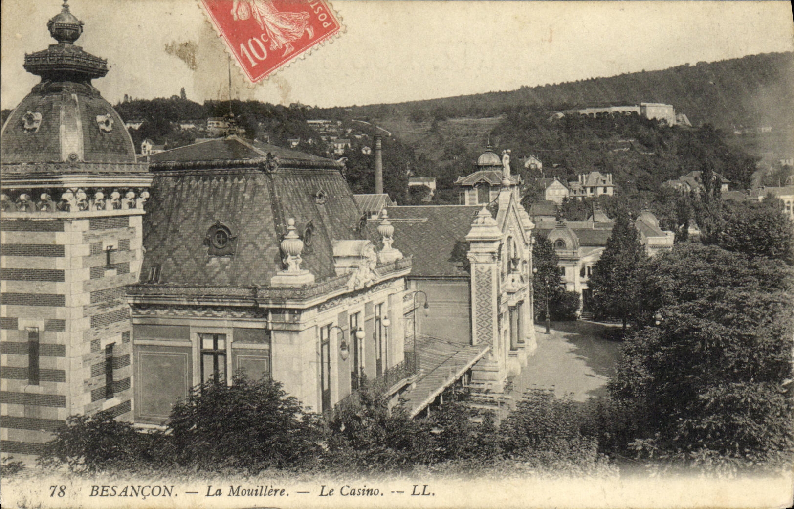 VINTAGE POSTCARD Besancon Mouillere the Casino