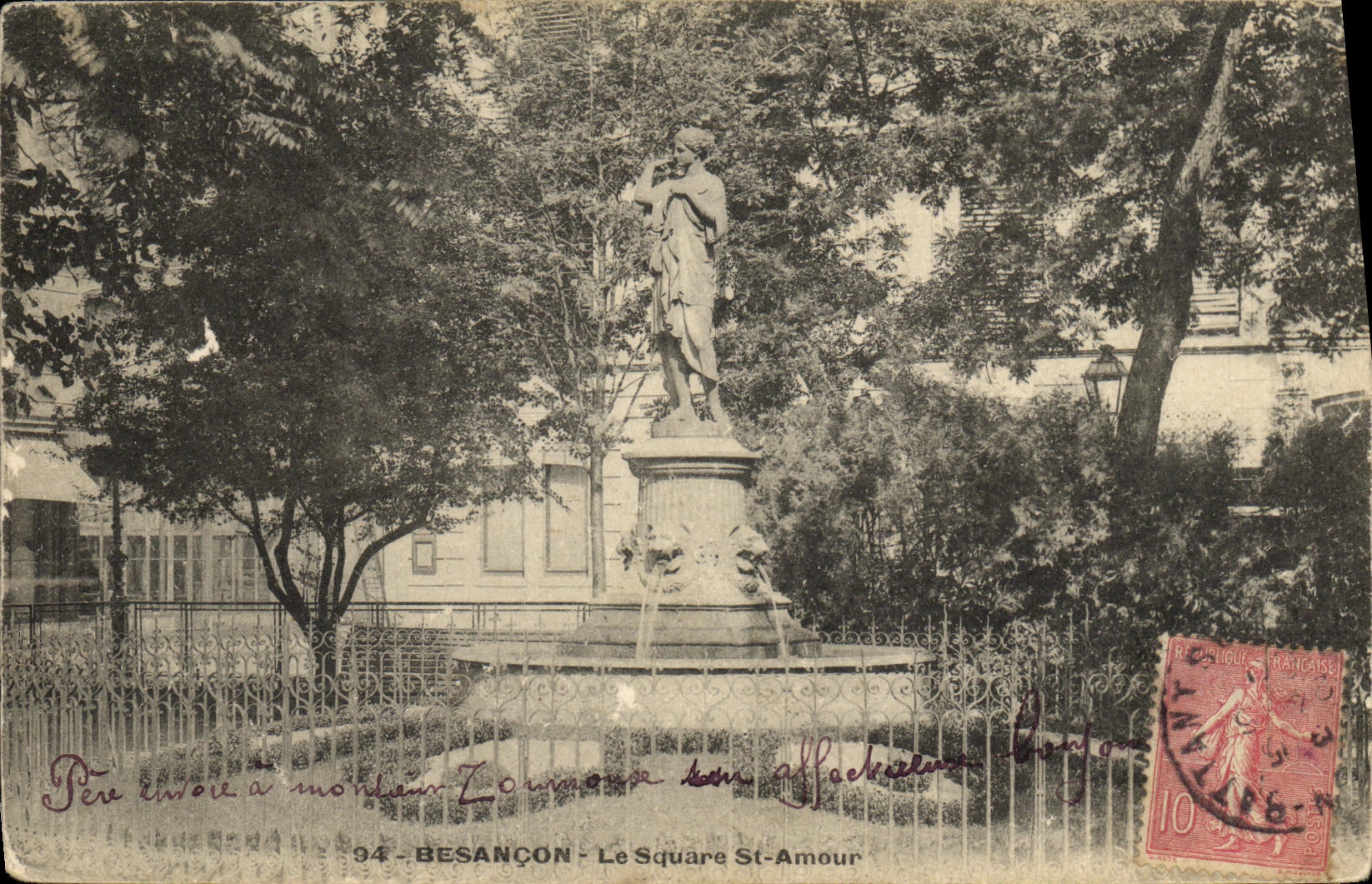 CPA Besancon Le Square St Amour