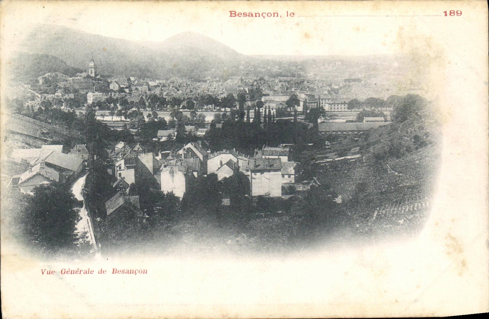 CPA Besancon le Vue Generale de Besancon carte precurseur