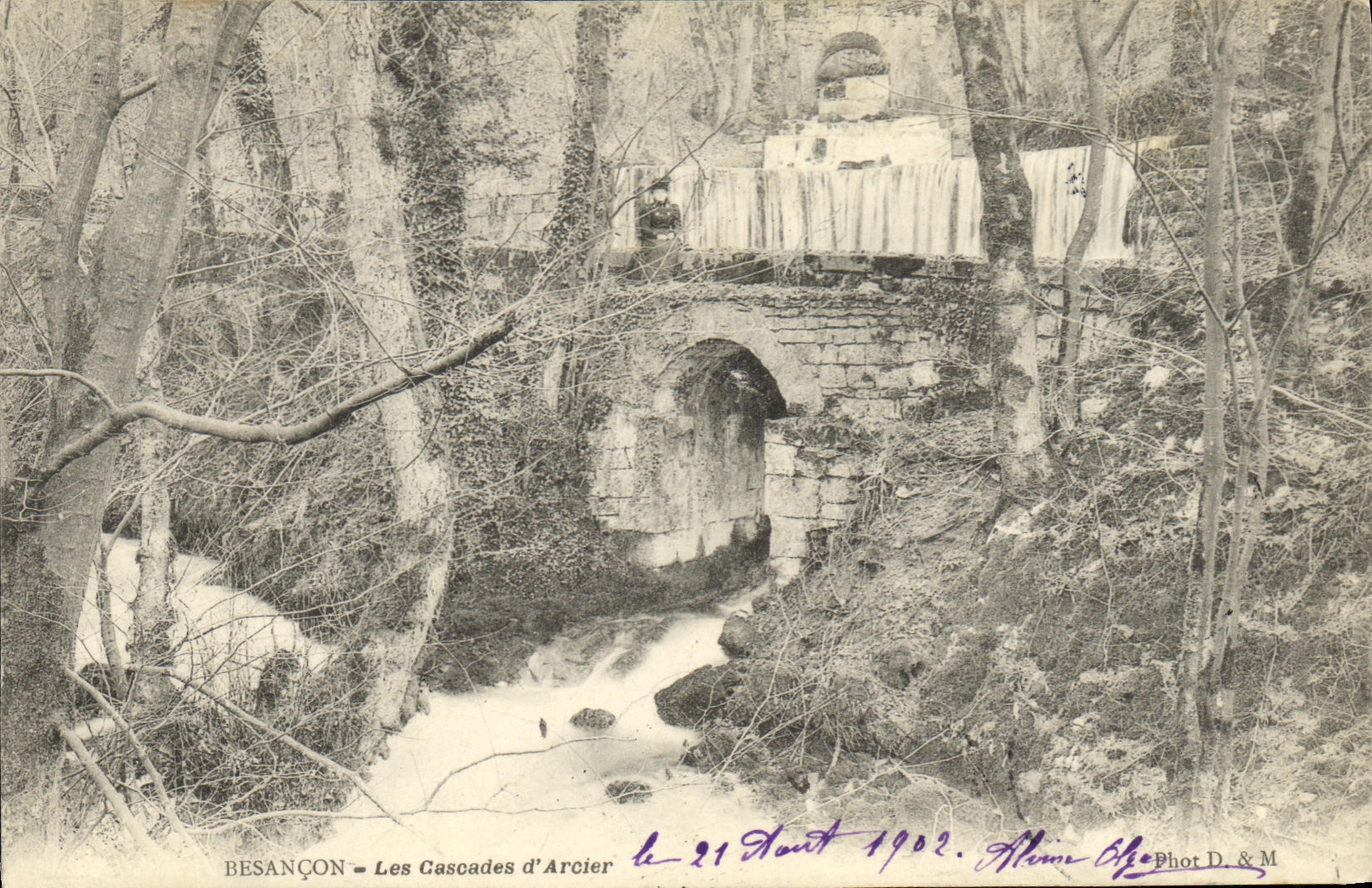 CPA Besancon Les Cascades d Arcier