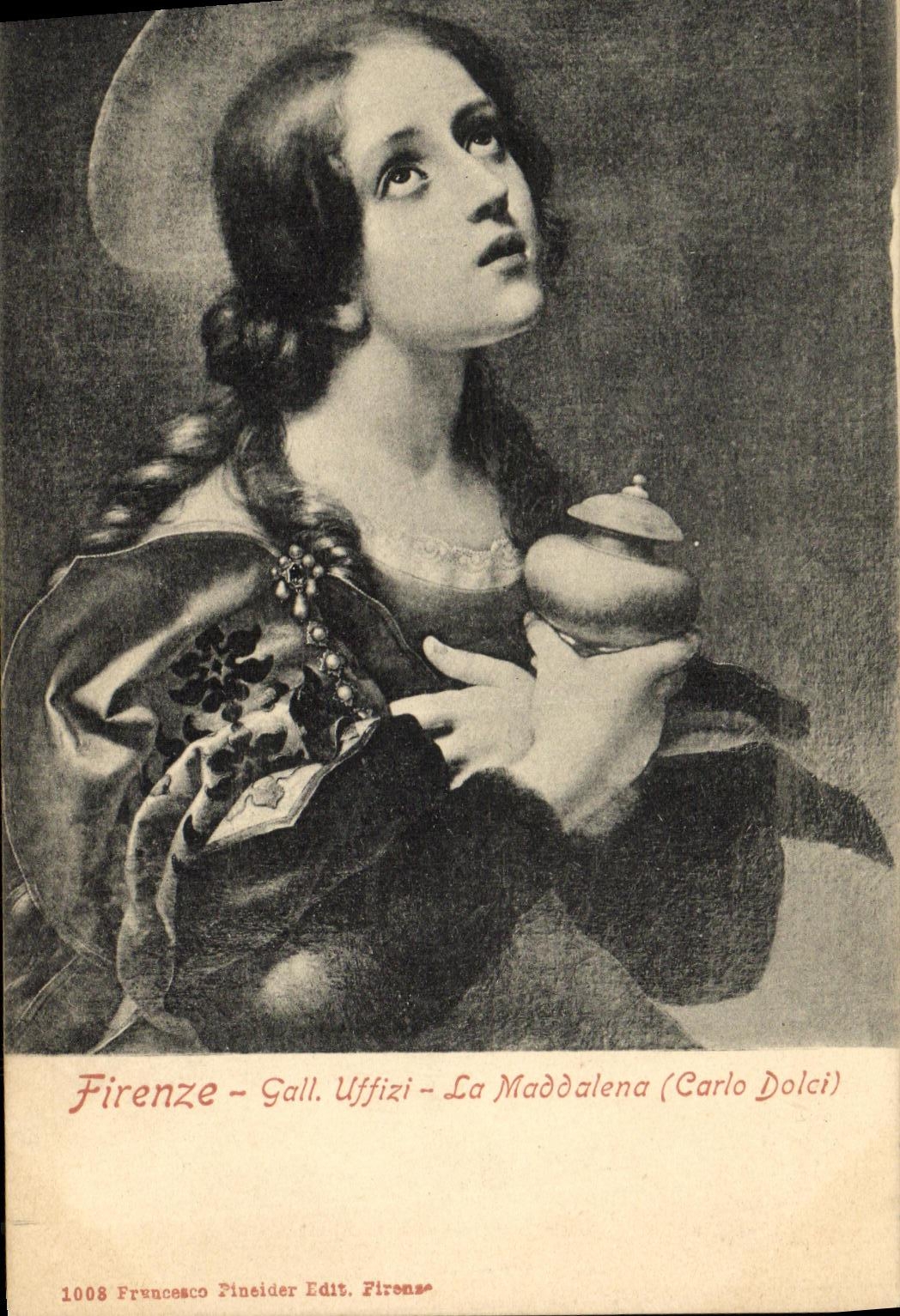 Rozadura Uffizi Magdalena Corlo Dolci de Firenze de la POSTAL de la VENDIMIA