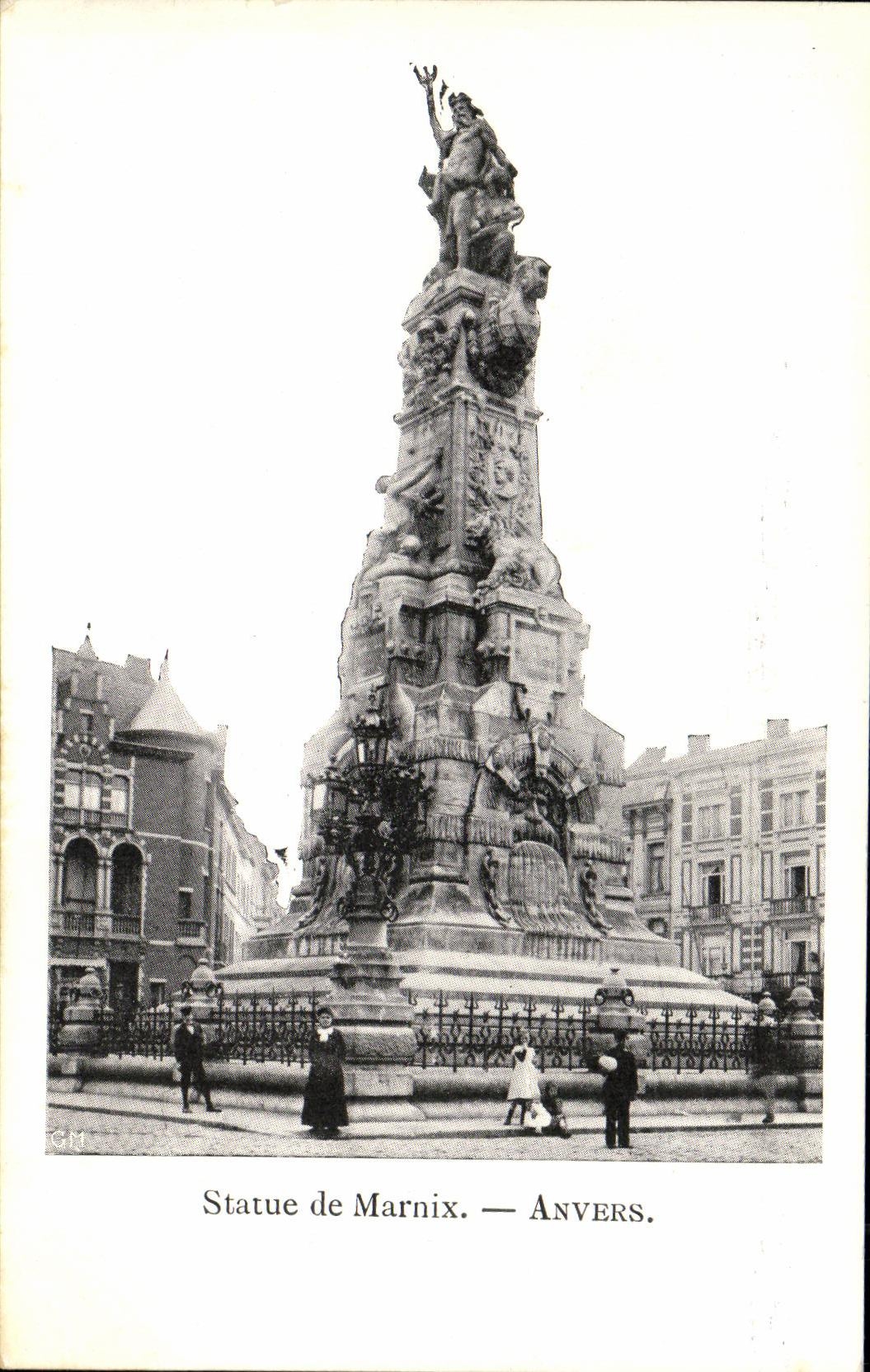 POSTAL de la VENDIMIA estatua de Marnix Amberes
