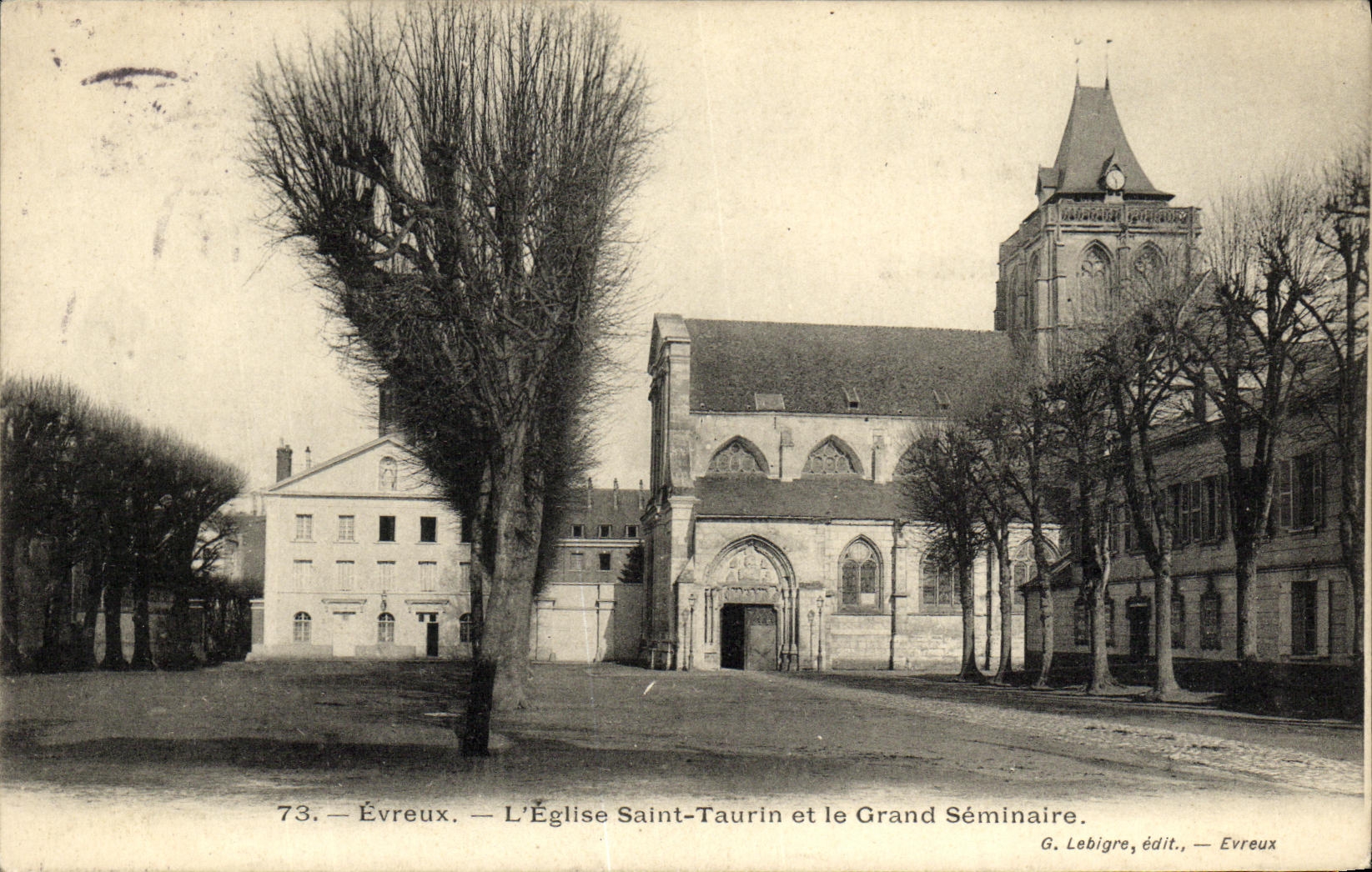 POSTAL Evreux L iglesia Taurin santo y el gran seminario de la VENDIMIA