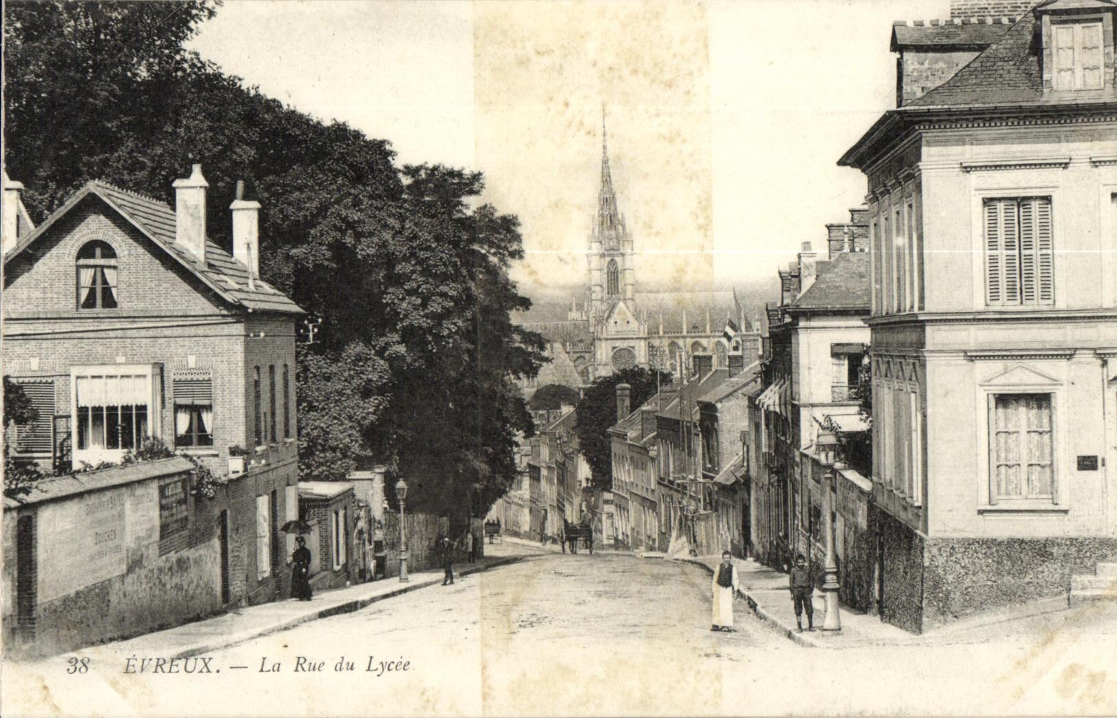 POSTAL Evreux de la VENDIMIA la calle de la universidad