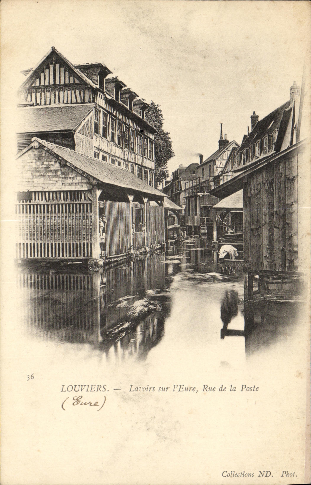 POSTAL Louviers Louviers de la VENDIMIA en L la calle de Eure de la oficina de correos