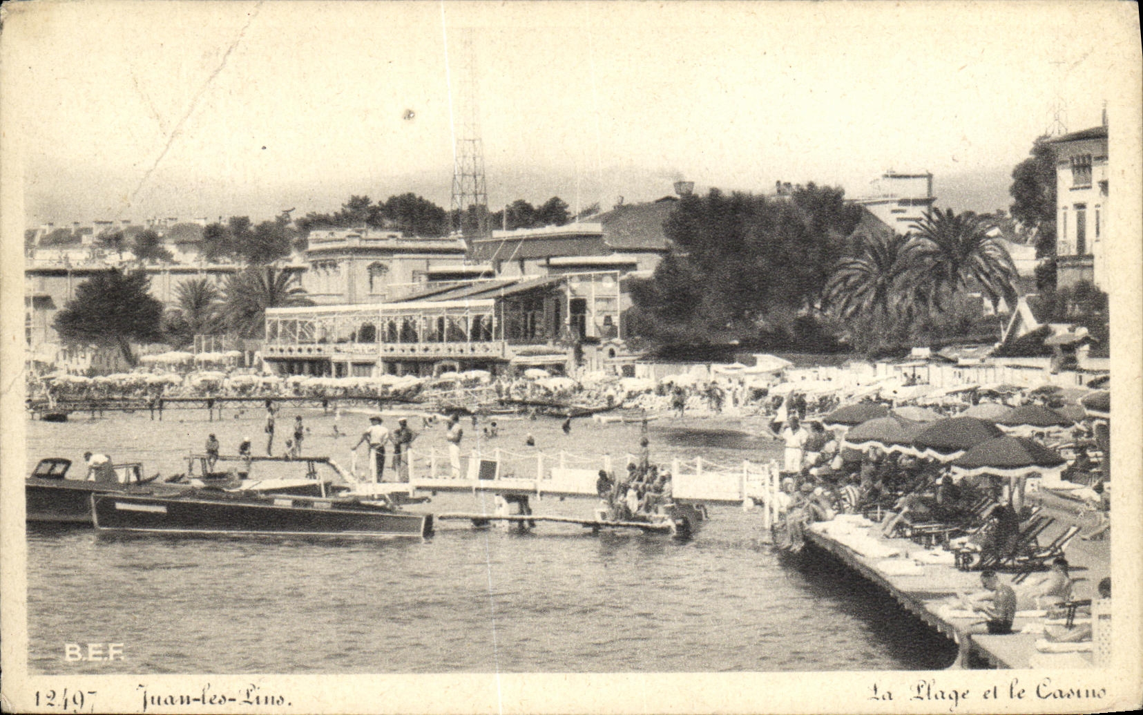 CPA Juan les Pins La Plage et le Casino