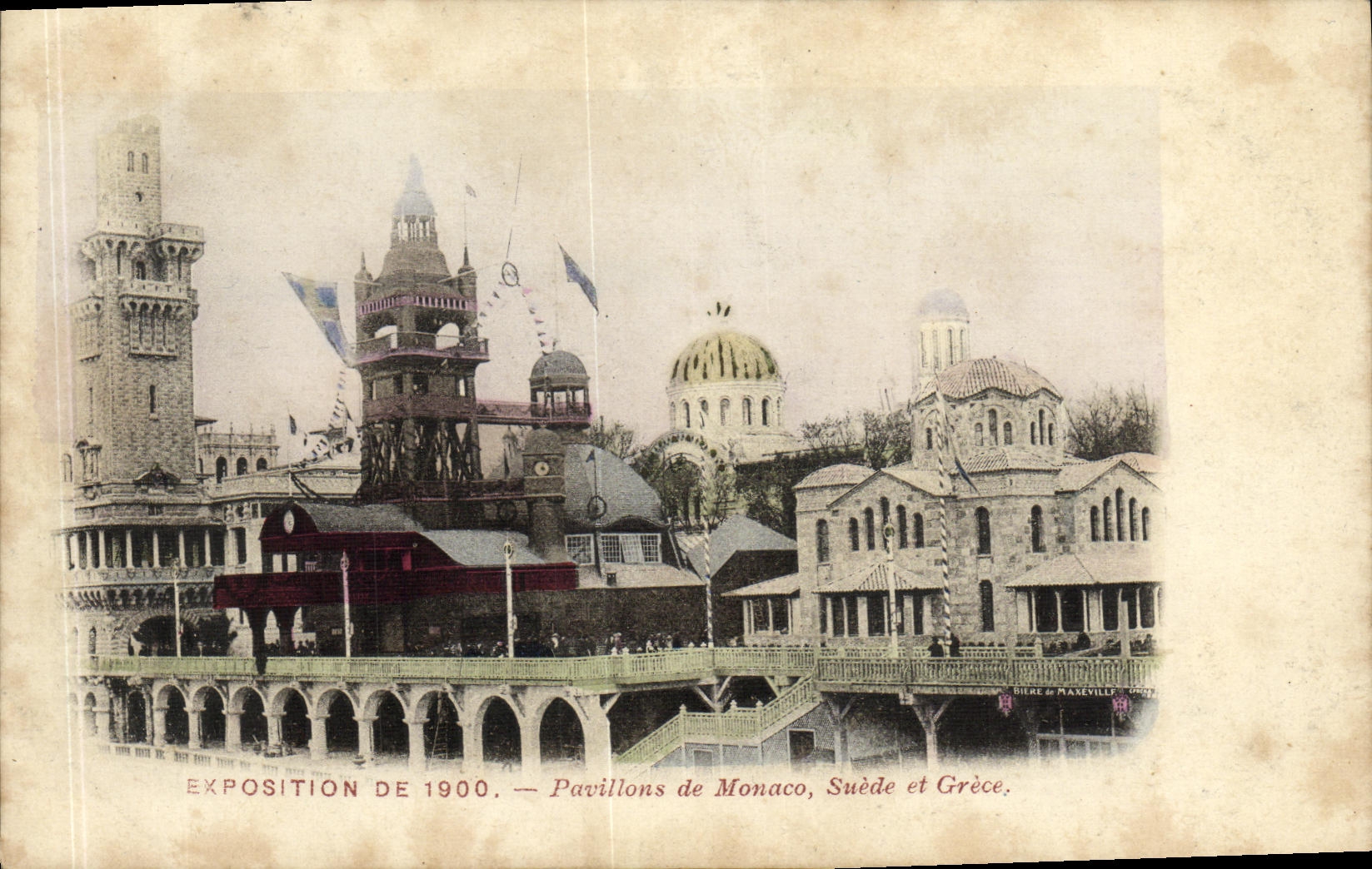 CPA Exposition de 1900 Pavillons de Monaco Suede Grece Paris