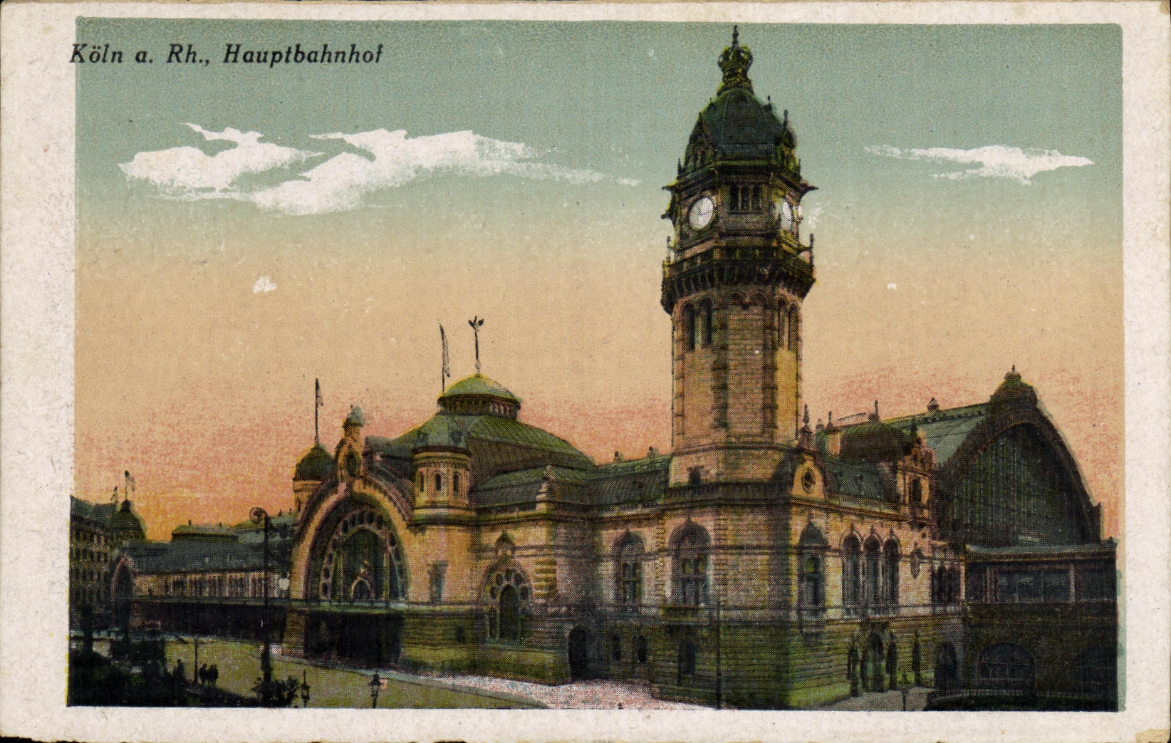 Amndt Rhin Hauptbahnhof de Koln de la POSTAL de la VENDIMIA
