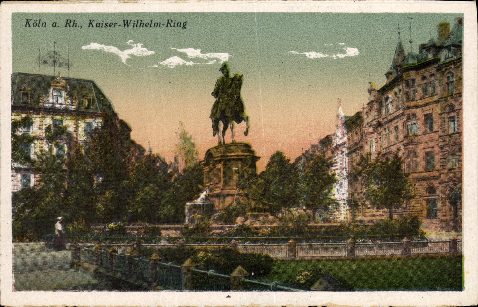 Anillo de boxeo de Koln Kaiser Wilhelm de la POSTAL de la VENDIMIA