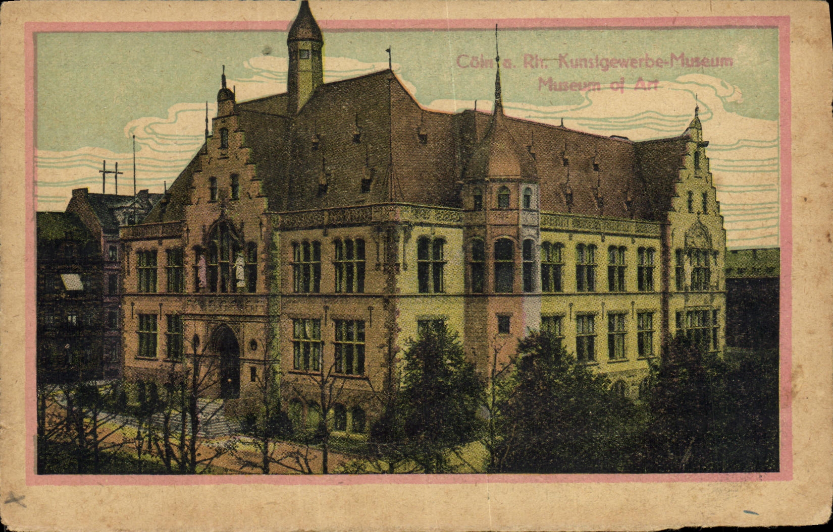 Museo el derecho Kunstgewerbe de Koln de la POSTAL de la VENDIMIA