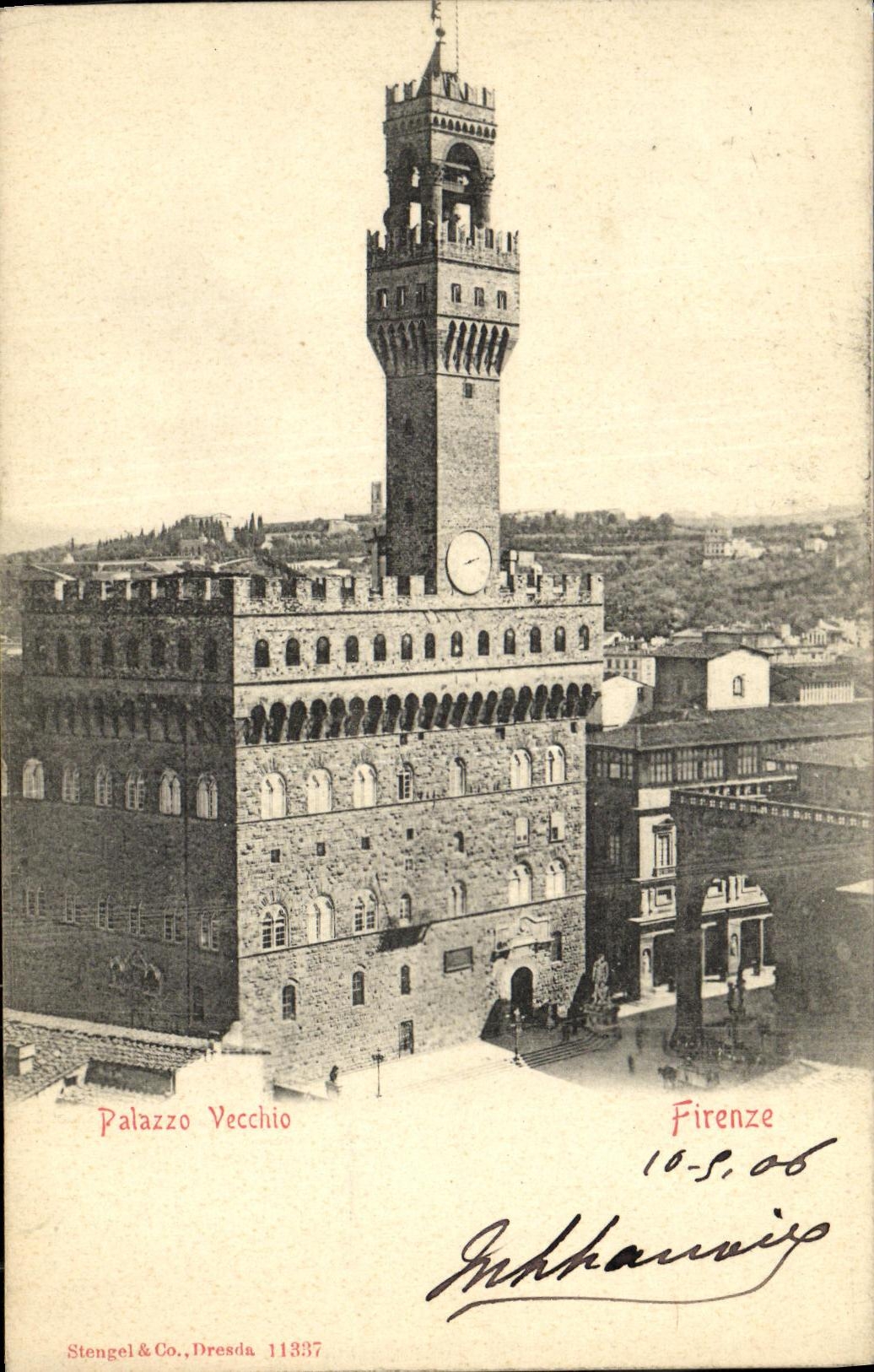 POSTAL Palazzo Vechio Firenze de la VENDIMIA