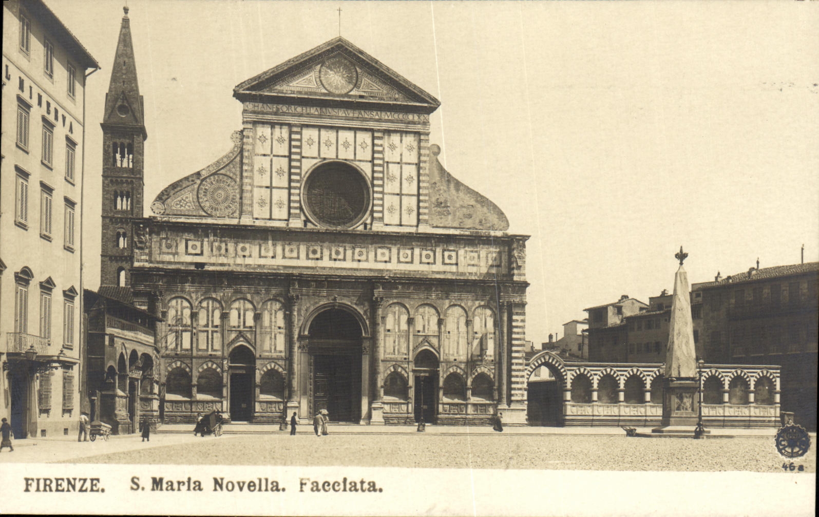 Novela corta Facciata de Firenze S Marla de la POSTAL de la VENDIMIA