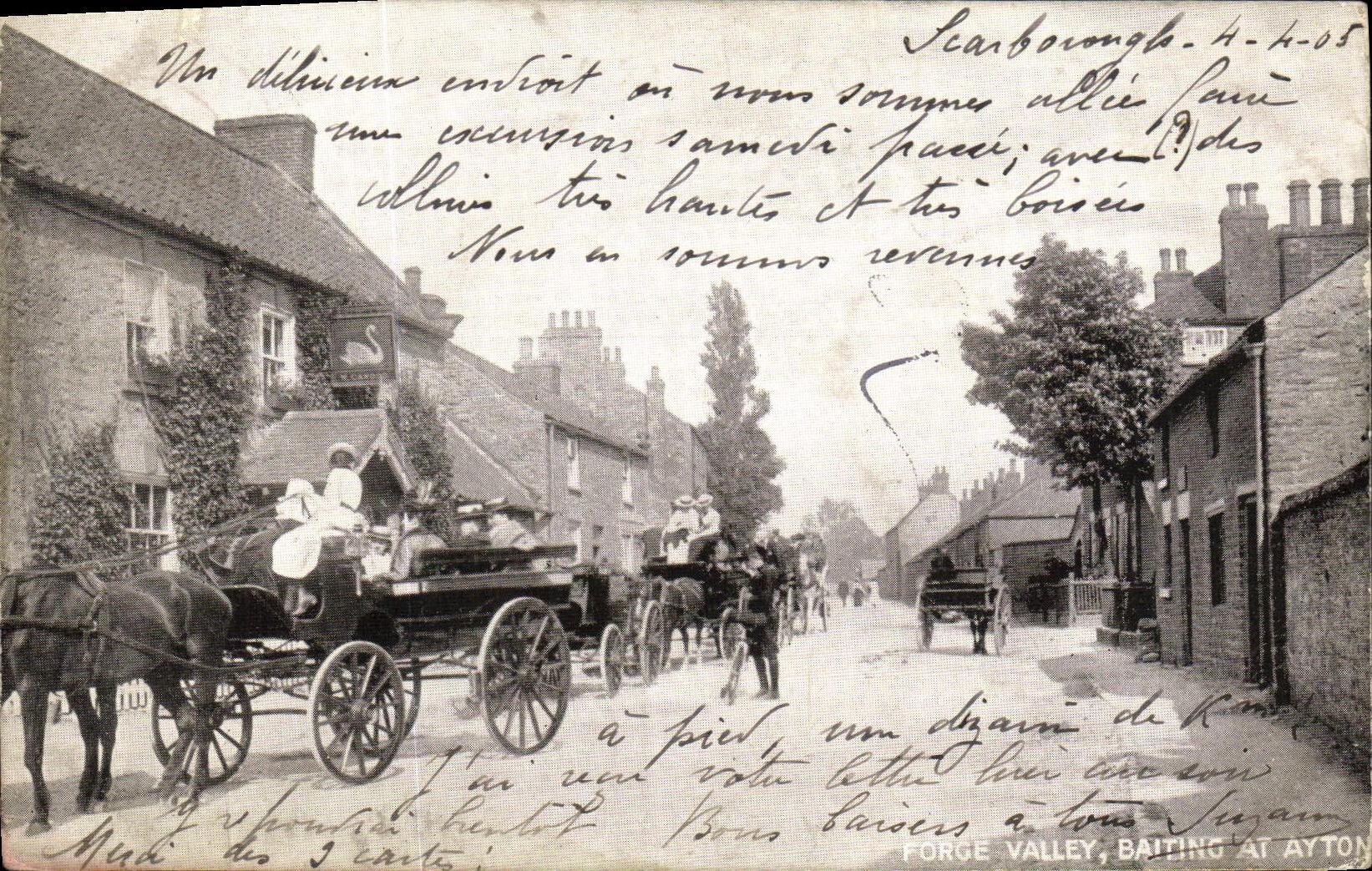 VINTAGE POSTCARD Forging mill Valley Baiting At Ayton