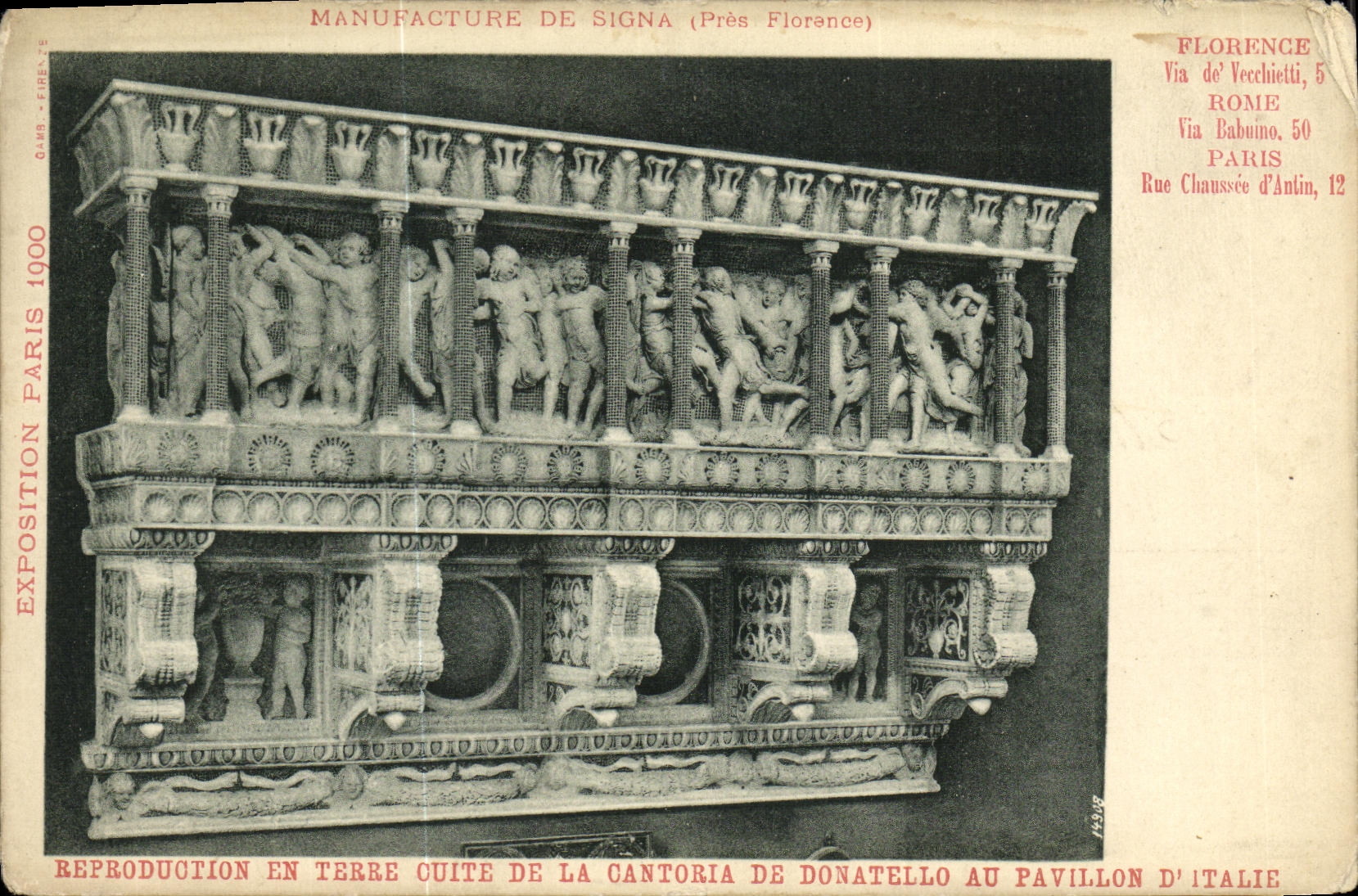 Fabricacion de la POSTAL de la VENDIMIA de Florencia cercana firmada