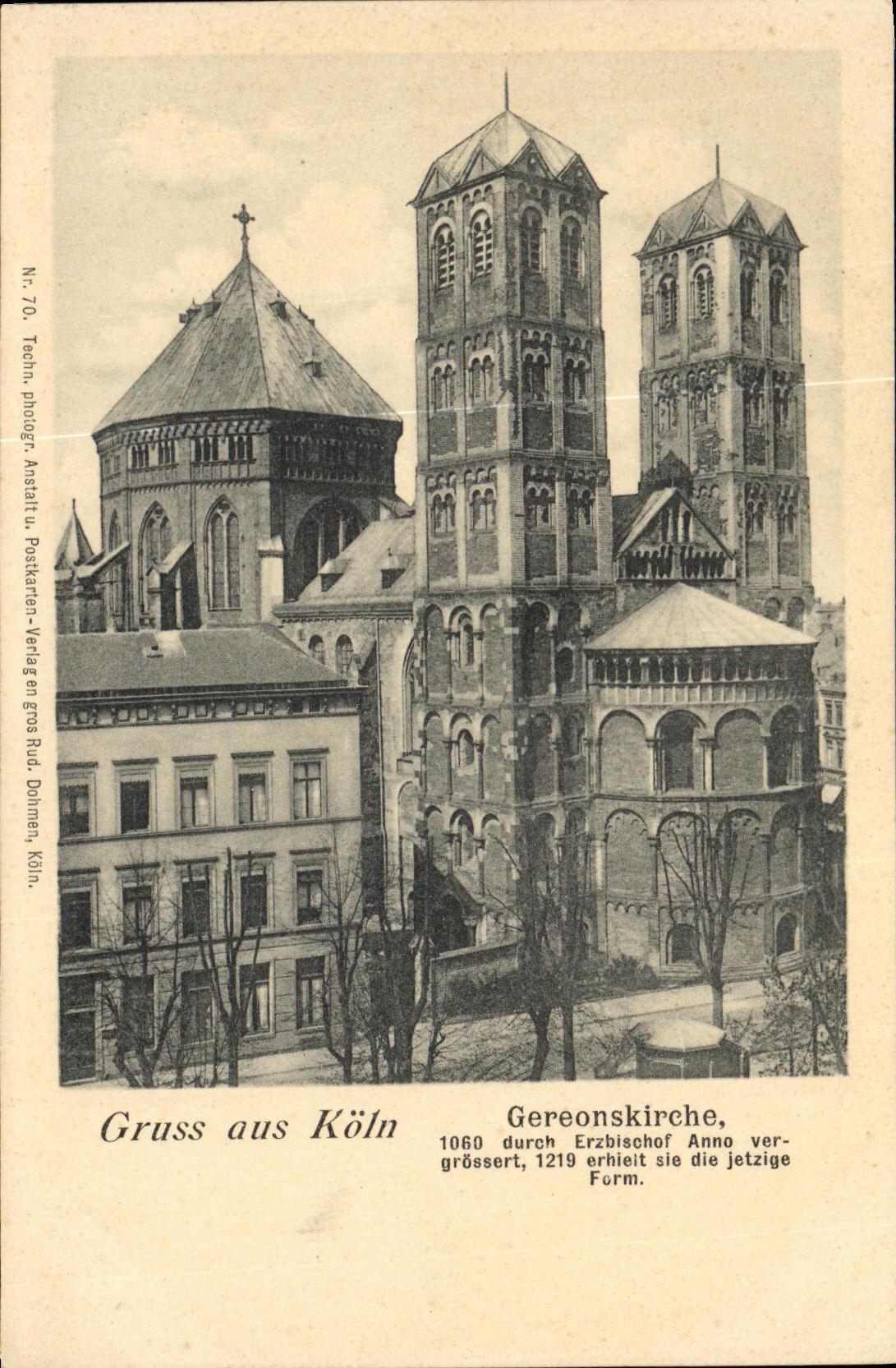 POSTAL Gruss Aus Koln Gereonskirche de la VENDIMIA