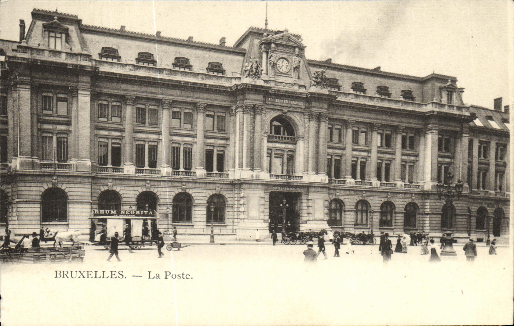 VINTAGE POSTCARD Brussels La Poste