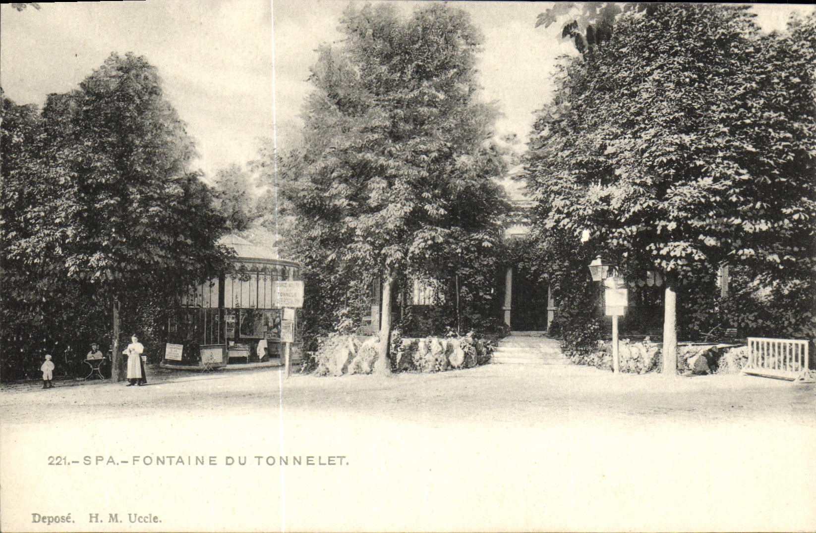 VINTAGE POSTCARD Spa Fountain Of the Small cask