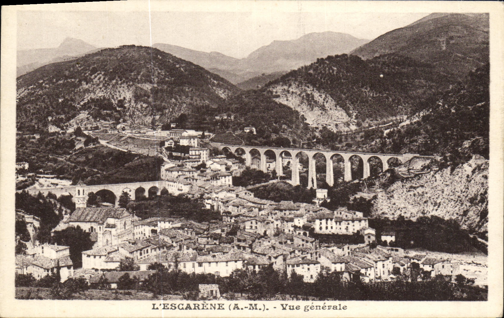 CPA L Escarene Vue Generale