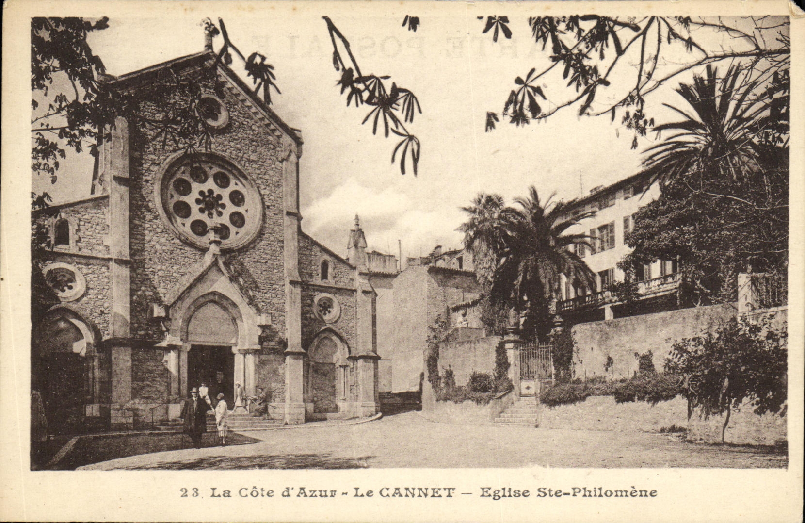 VINTAGE POSTCARD Cannet Church co  Philomene