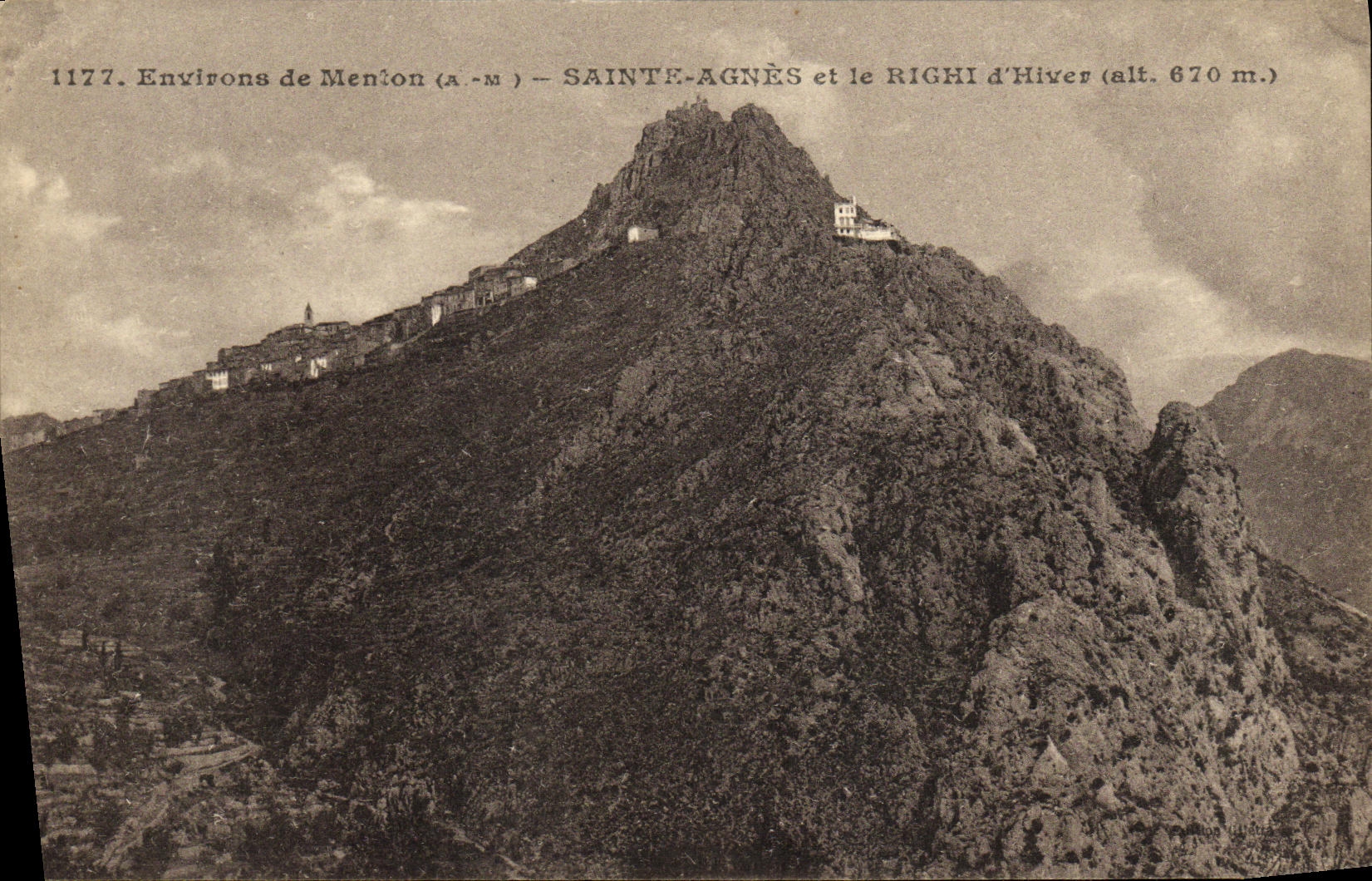 CPA Environs de Menton Saint Agnes et le Righi d Hiver