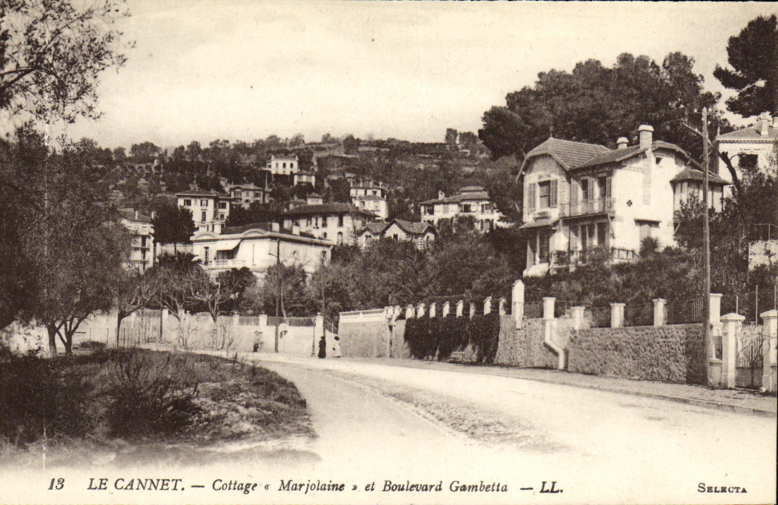 VINTAGE POSTCARD Cannet Cottage Marjoram and Gambetta boulevard