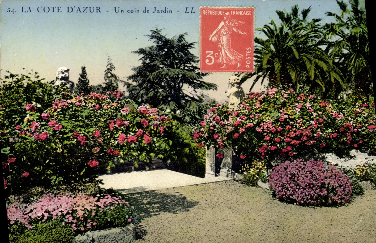 CPA Cote d azur Un coin du jardin