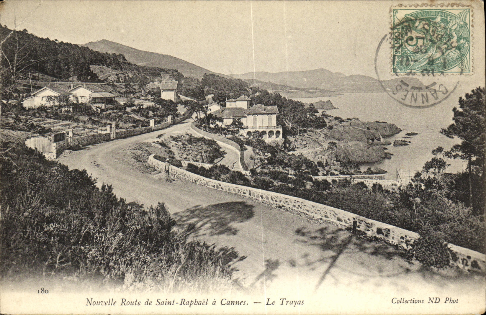 CPA Nouvelle route de Saint Rapahel a Cannes Le Trayas