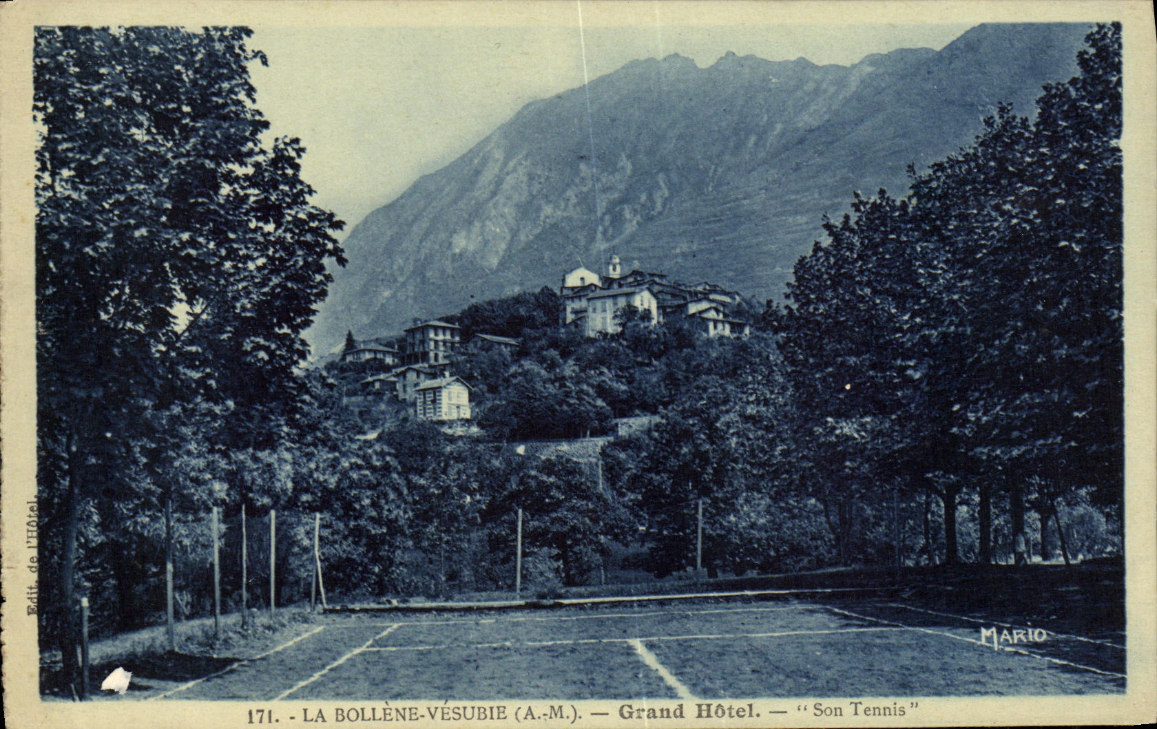 CPA La Bollene Vesubie Grand Hotel Son tennis