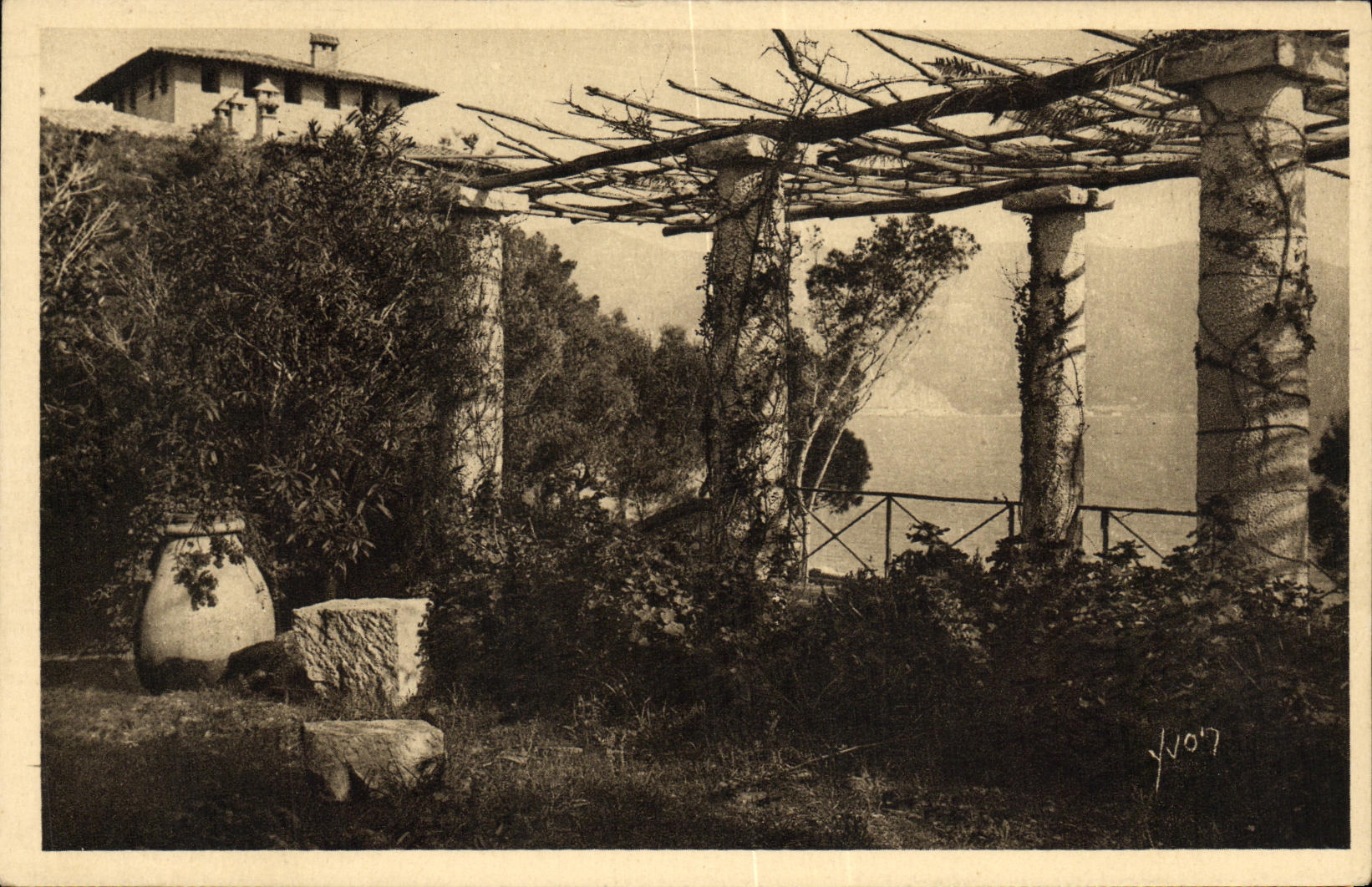 CPA Cote D Azur Pergola sur le littoral