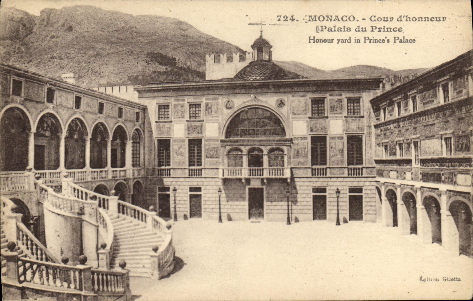 CPA Monaco Cour d Honneur Palais du prince