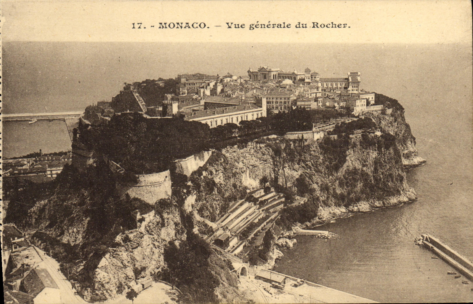 CPA Monaco Vue Generale du Rocher