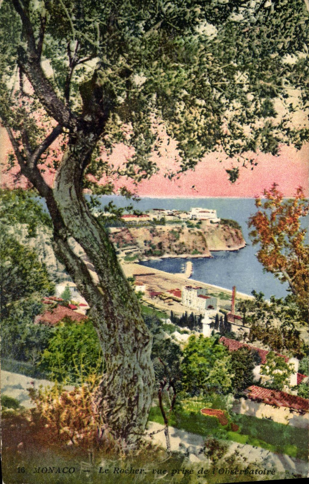 CPA Monaco Le rocher Vue prise de l observatoire