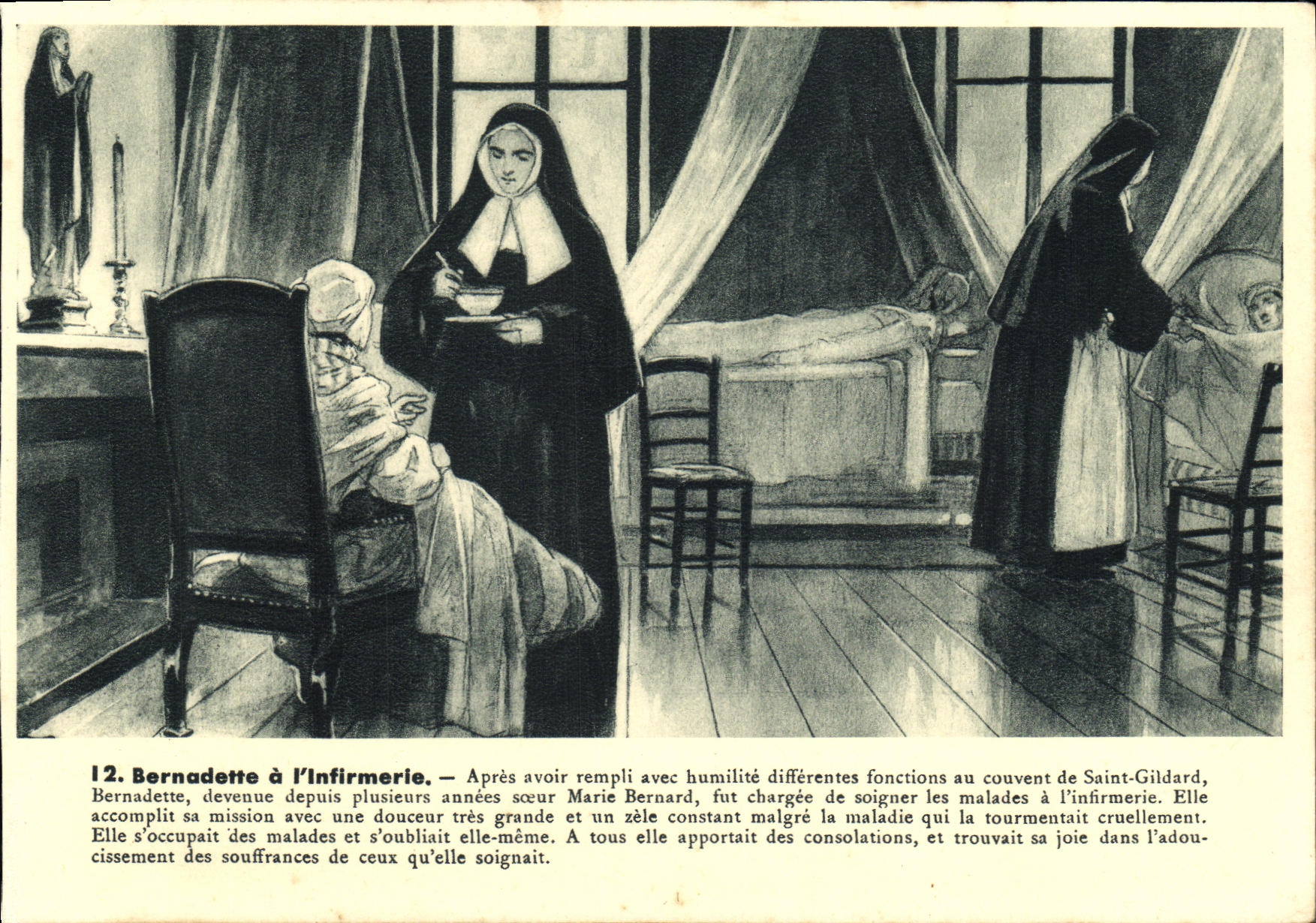 CPA Bernadette a l lnfirmerie Lourdes