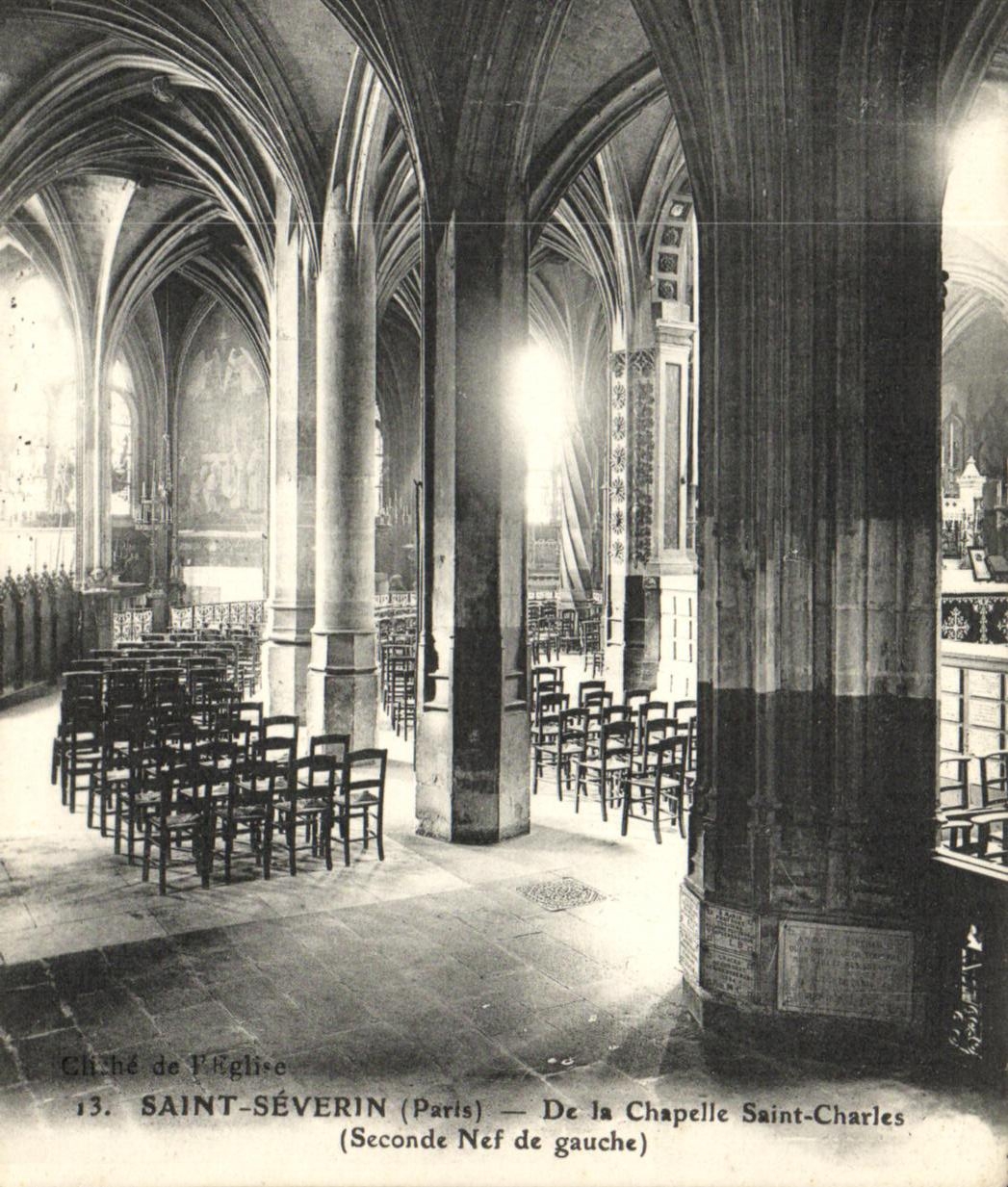 VINTAGE POSTCARD Holy Severin Paris Of the Vault Holy Charles