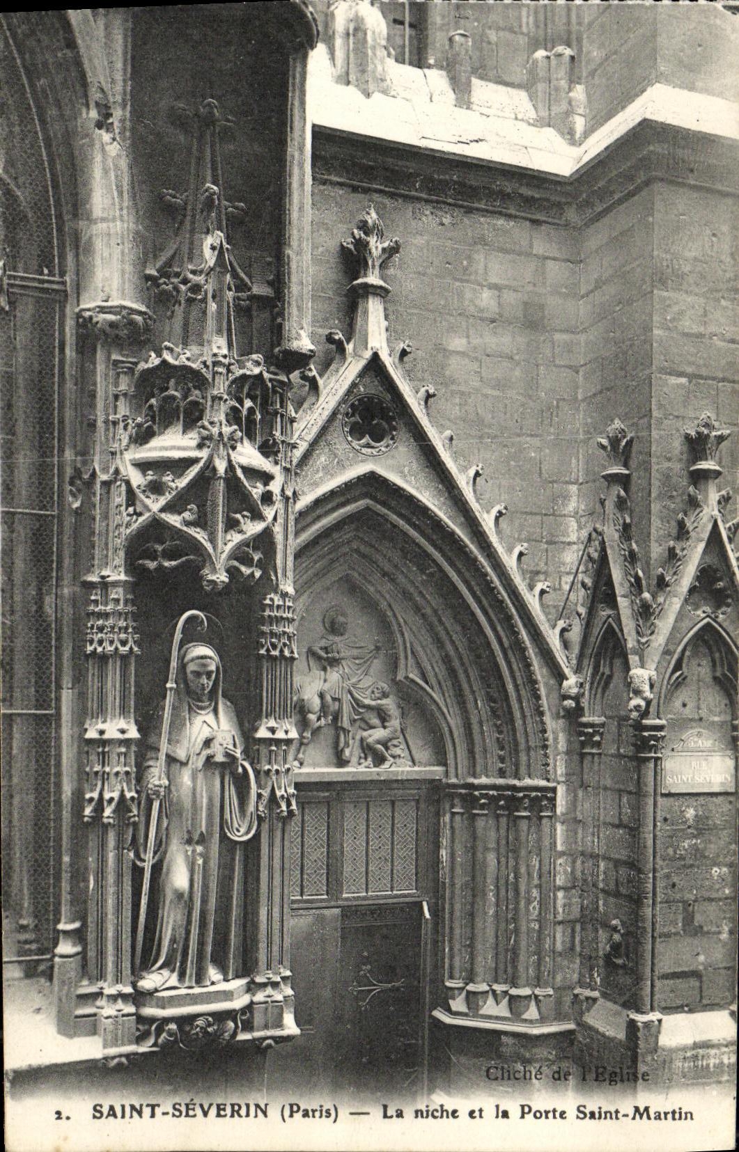VINTAGE POSTCARD Holy Severin the niche and the Gate Severin Saint