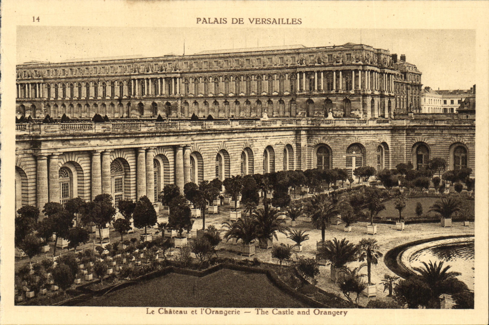 CPA Palais de Versailles Le chateau et l orangerie