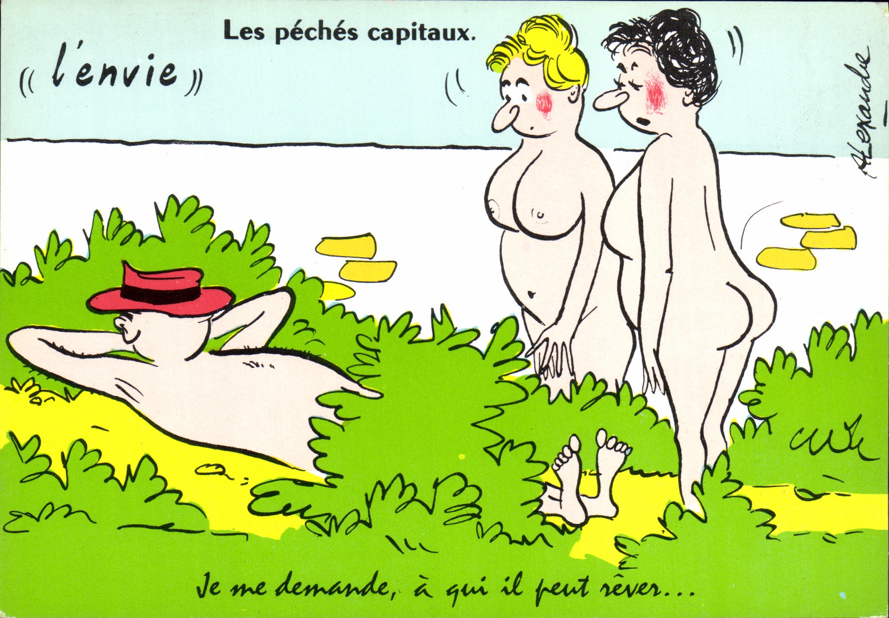 CPM Les Peches Capitaux l envie Club naturiste