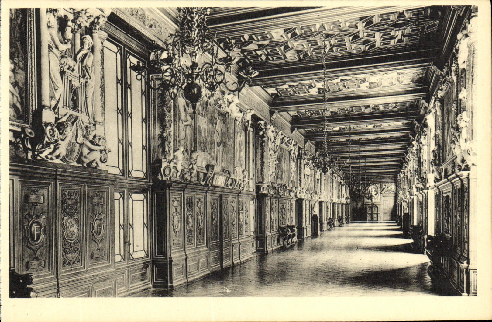 CPA Chateau de Fontainebleau Galerie Francois l er