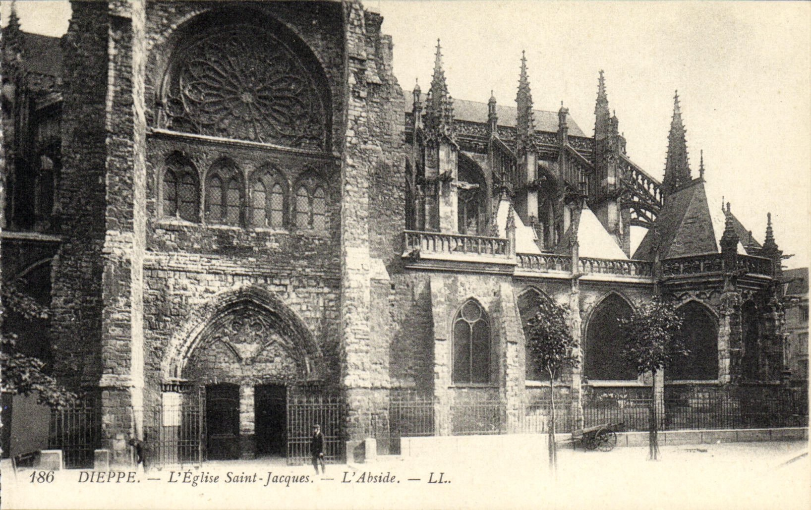POSTAL Dieppe L iglesia Jacques santo L Apse de la VENDIMIA