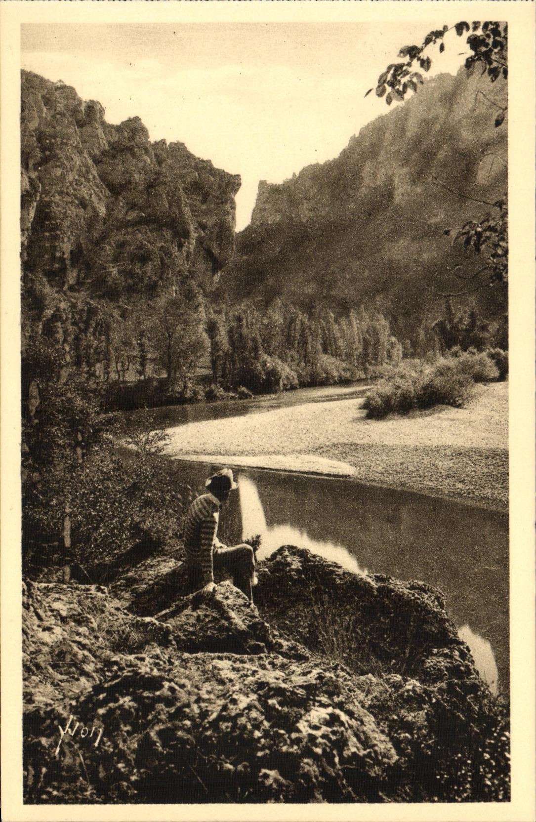 CPA Gorges du Tarn Les Detroits vurs de l entree du Cirque des Beaumes