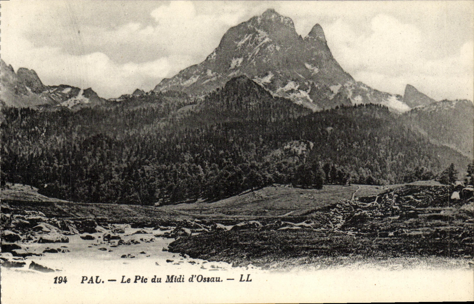 VINTAGE POSTCARD Pau the Peak of the South D Ossau