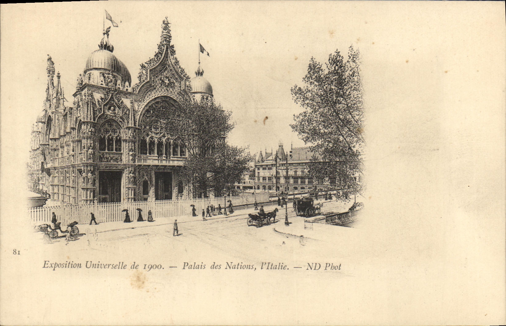 CPA Paris Exposition Universelle de 1900 Palais des Nations Italie