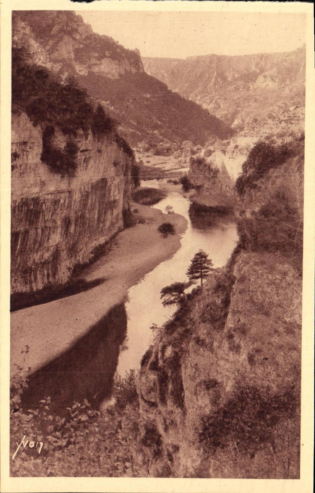 CPA Gorges du Tarn Sortie des Detroits